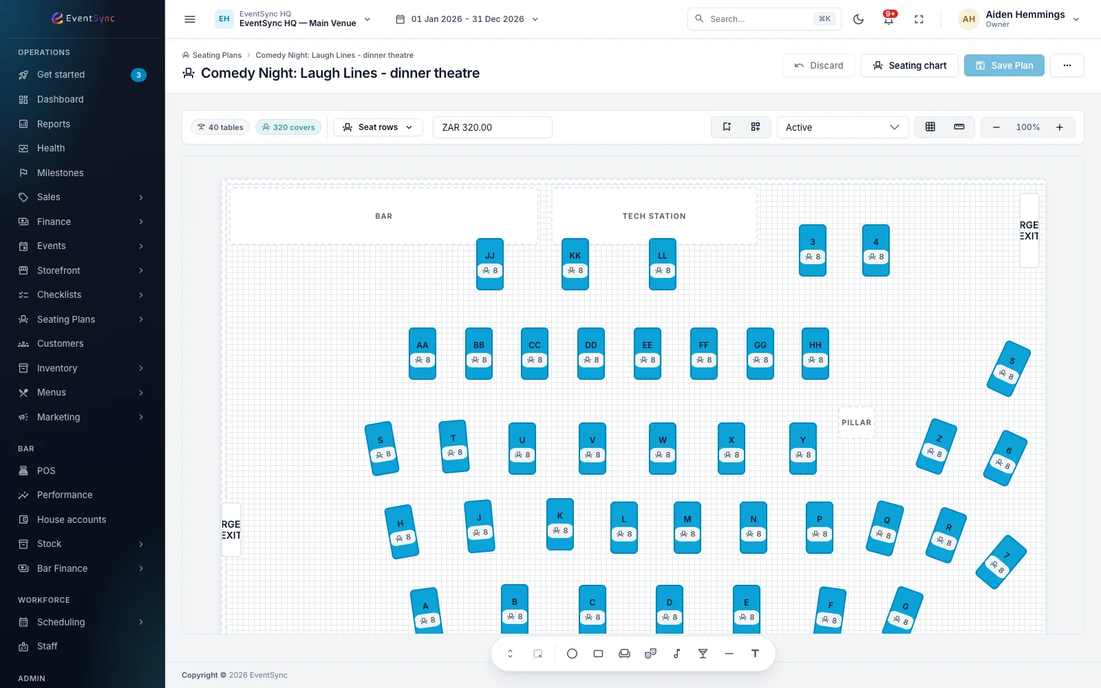 EventSync: Venue operations platform